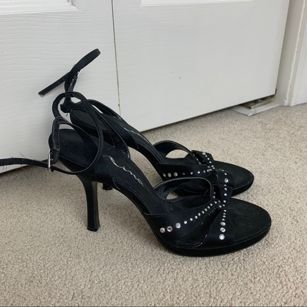 Nina Vintage Jeweled Strap Heels